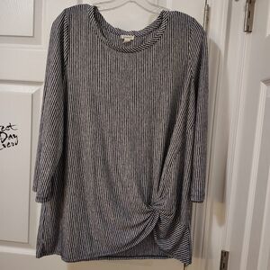 Westport Striped Black and White Women's Top